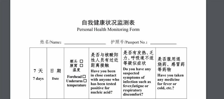 自我健康状况检测表,3月确诊或达1.4亿,史上最严赴华政策,美国单日新增破百万大关